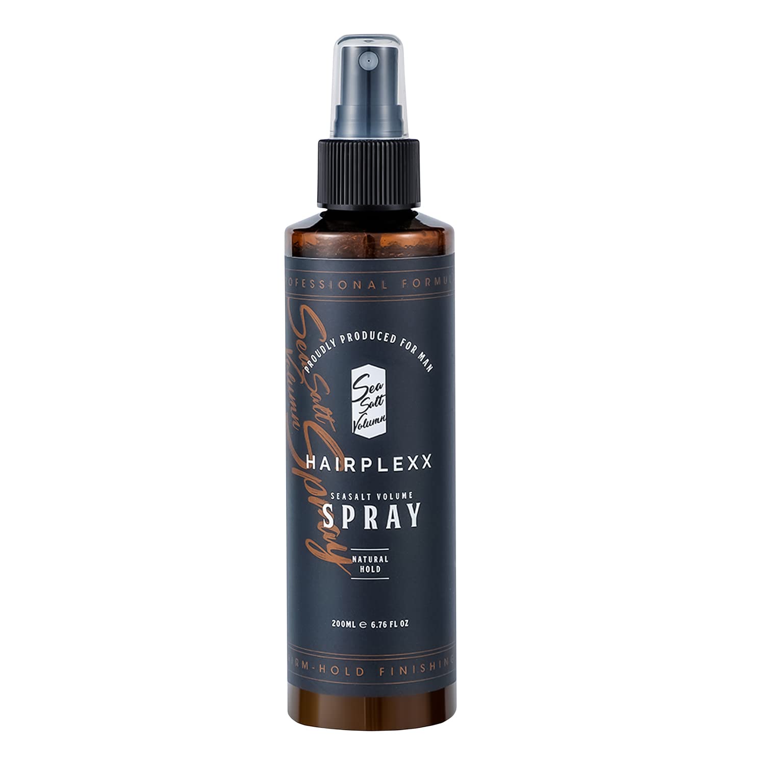 Hairplexx spray sal marina, botella y pulverizador para volumen natural.