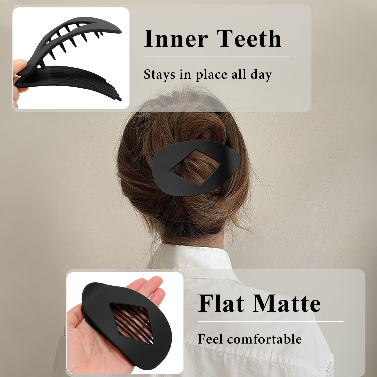 Hairshowgala matte no-slip clips ideal for curly hair with strong grip.