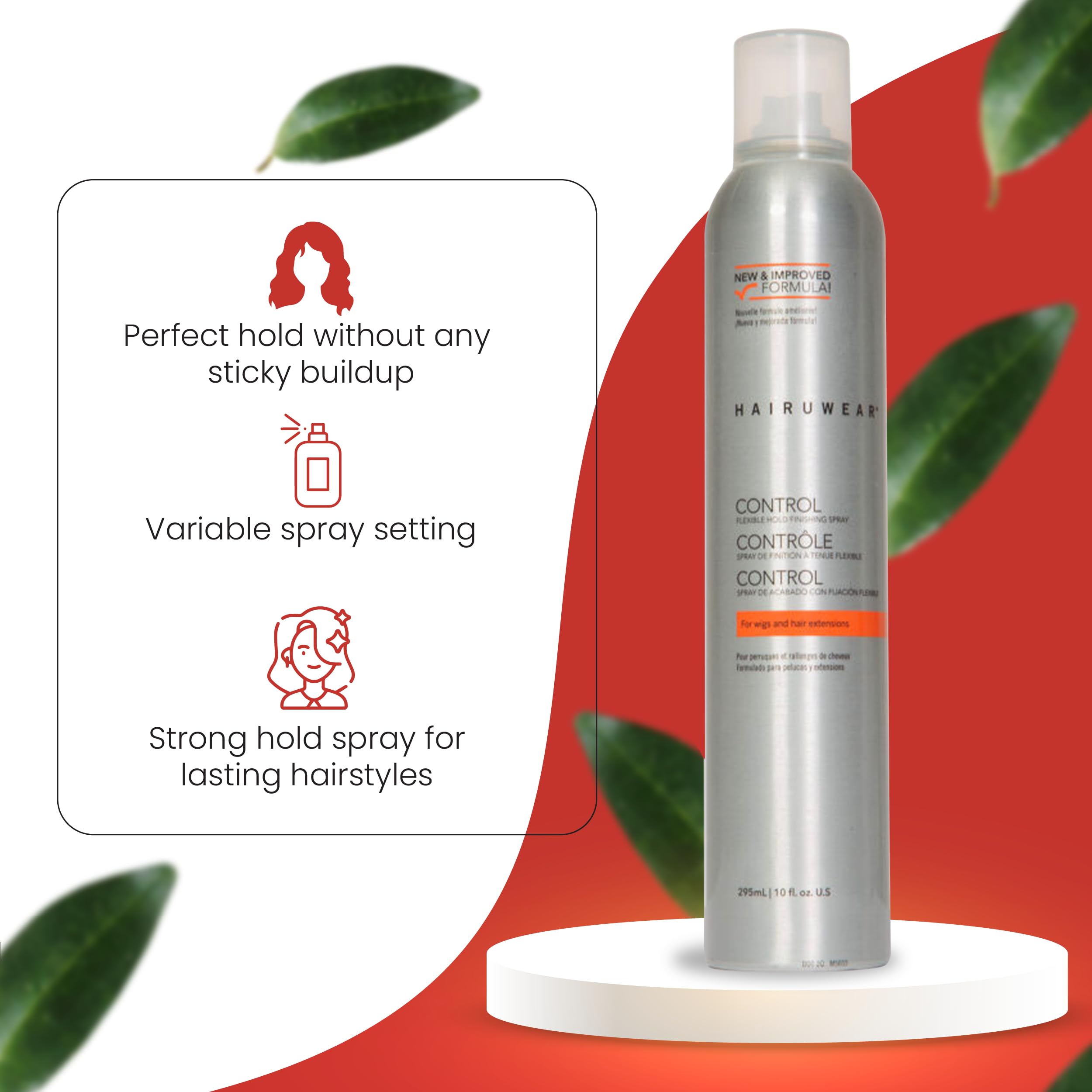HairUWear humidity-resistant finishing spray preserves curls on synthetic wigs