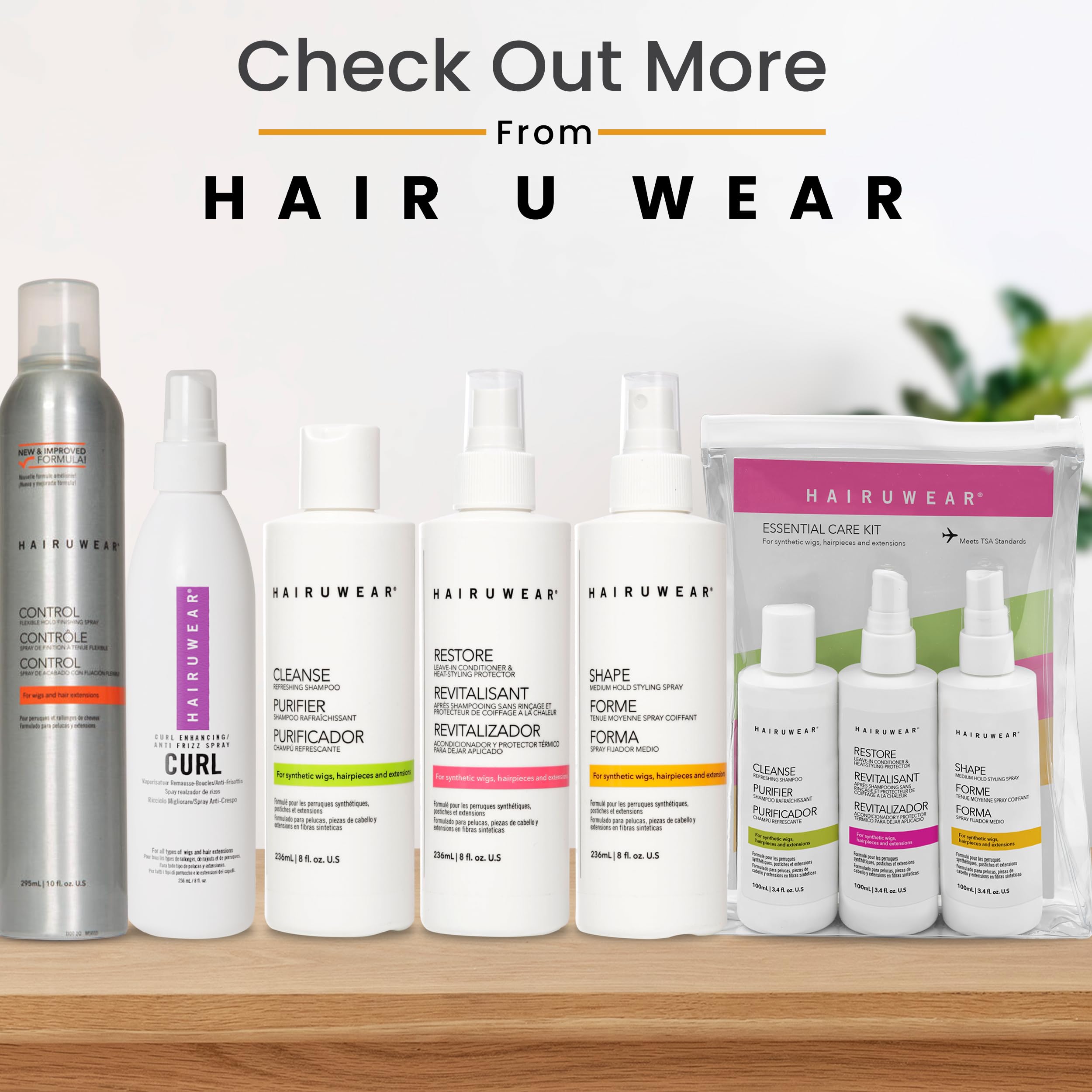 HairUWear maintains curls and waves, ideal for toppers and extensions