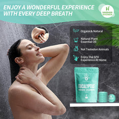Close-up of HAISHAN SHOWER steamers highlighting eucalyptus and mint aromas