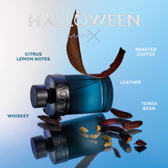 Halloween Man X amber-woody notes create depth for evening occasions.