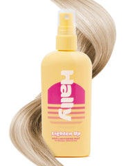 Botella de Hally Hair Lighten Up para aclarar el cabello gradualmente.