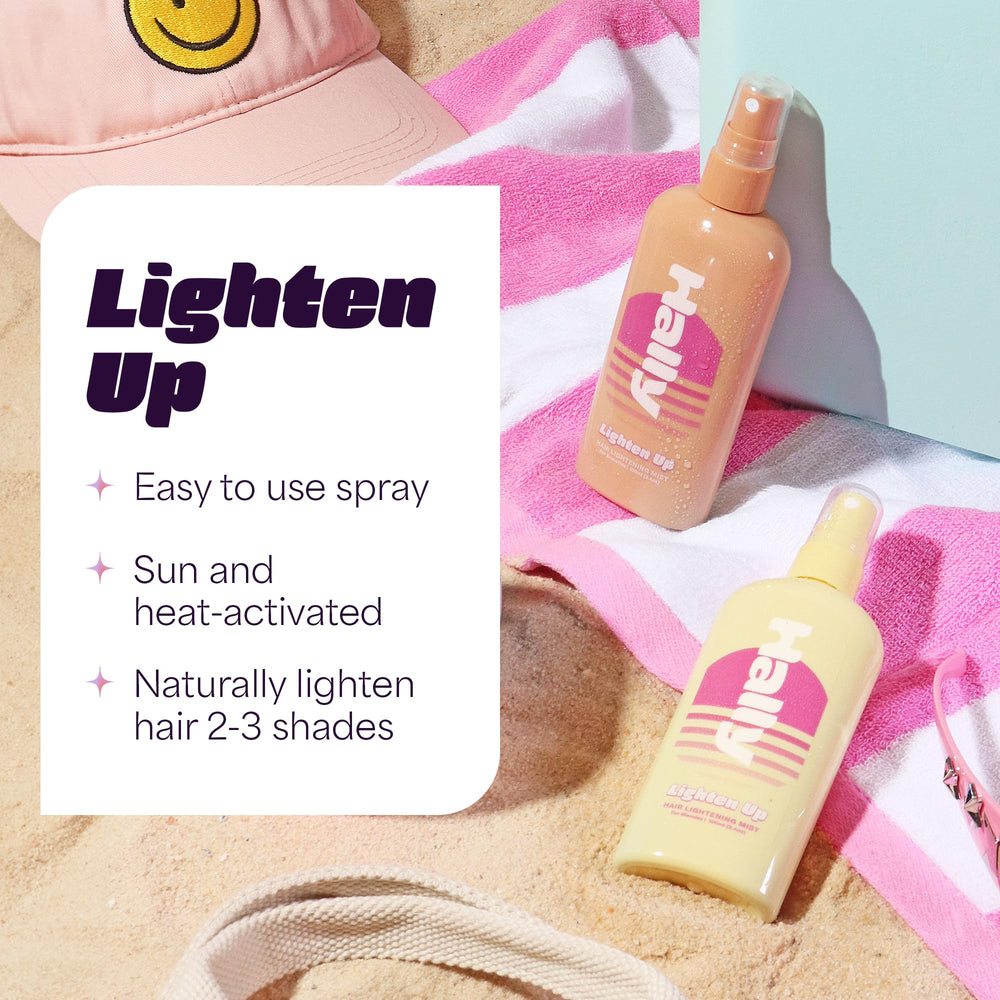 Hally Hair Lighten Up on damp hair demonstrates even distribution for gradual lift