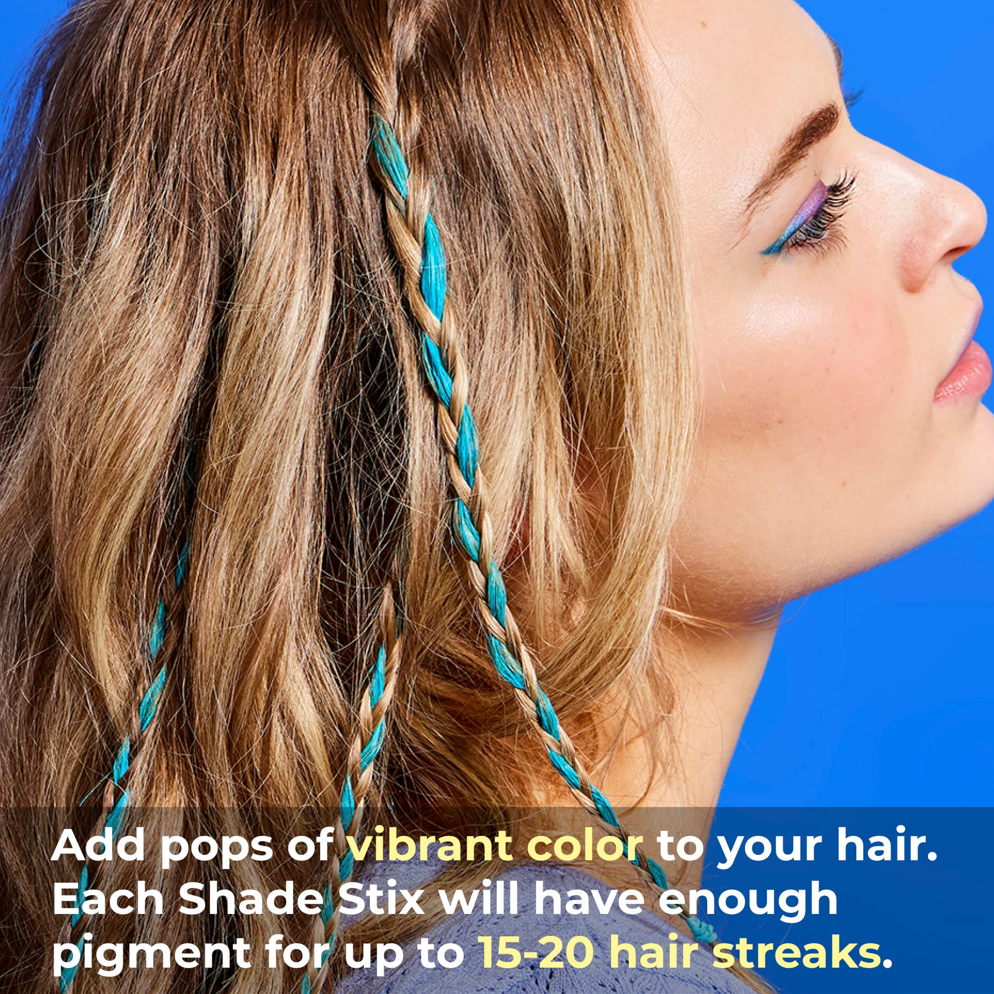 Hally Hair Shade Stix Blue wash-out after one shampoo.