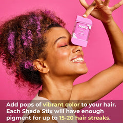 Hally Hair Shade Stix Pink built-in comb for even color on all hair types