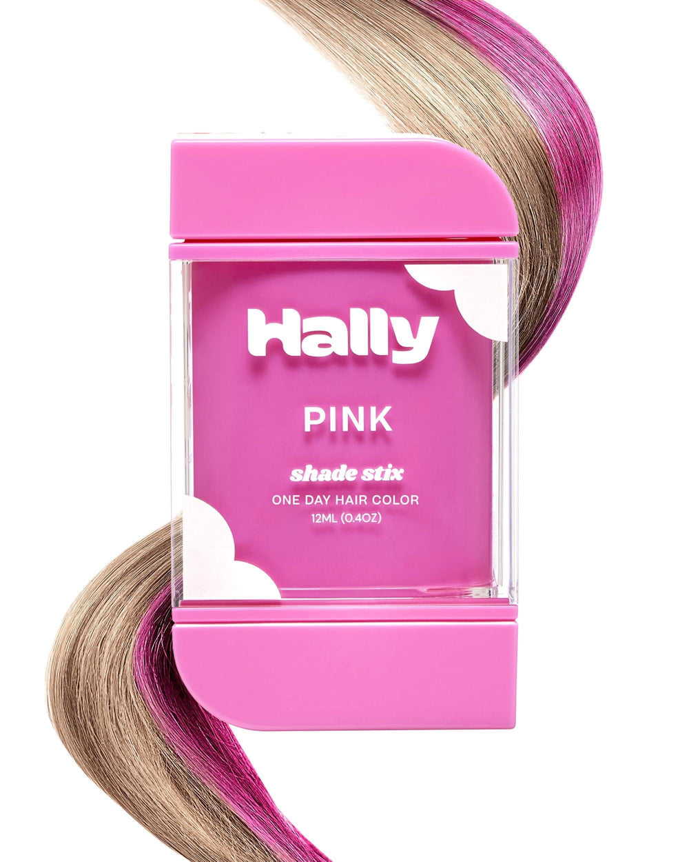 Hally Hair Shade Stix Pink with wand for easy one-day color, washable