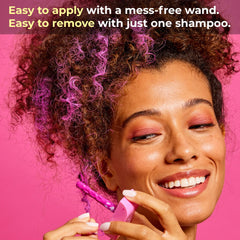 Hally Hair Shade Stix Pink washes out in one shampoo for quick resets