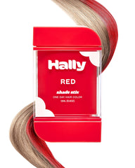 Hally Hair Shade Stix Red wand for quick streaks and vibrant color.