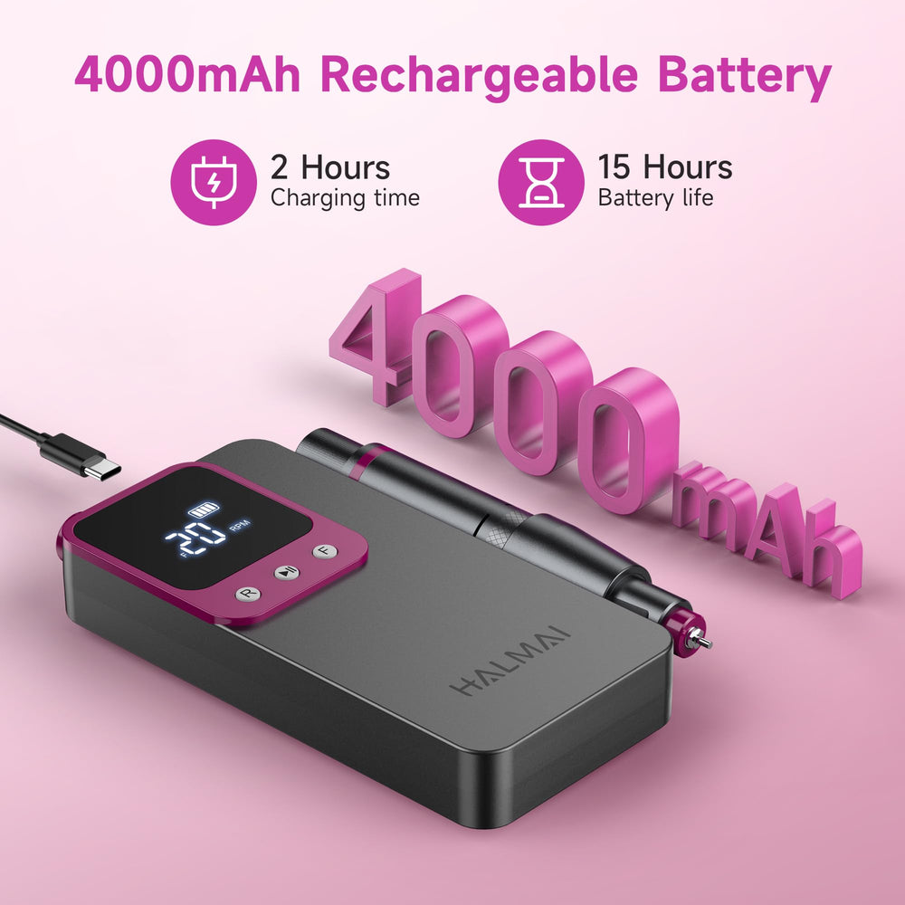 Halmai smart LCD display shows RPM and power