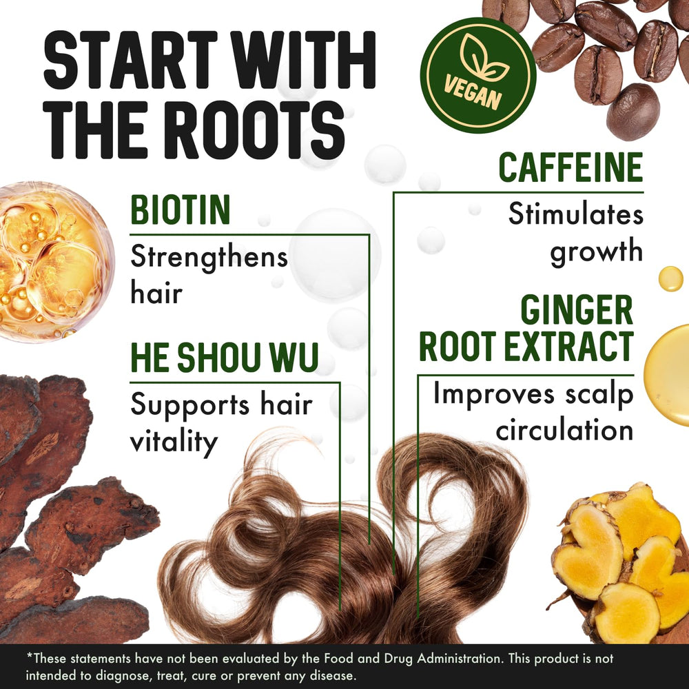 HALOGROW application on scalp demonstrates easy daily use for thinning areas.