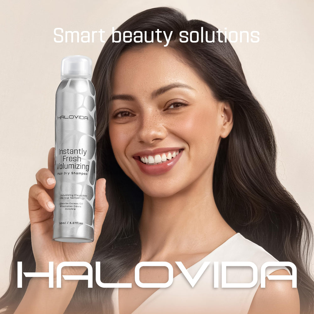 HALOVIDA Panthenol and Vitamin E nourish hair while refreshing.