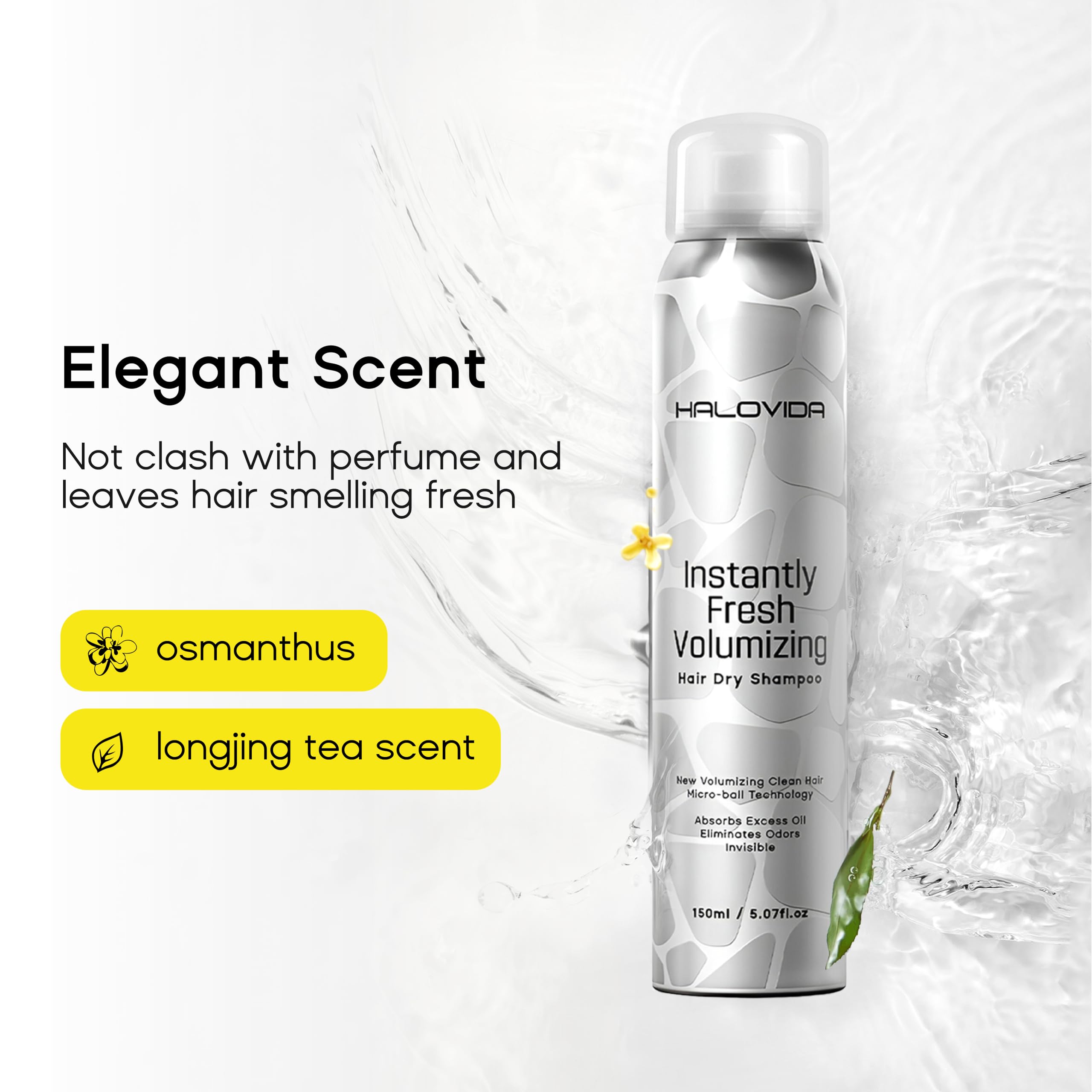 HALOVIDA smoothing brush use with dry shampoo for polished style.