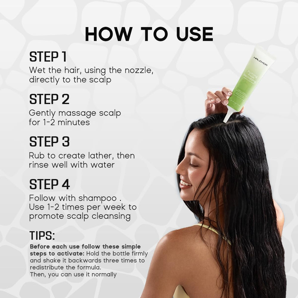 HALOVIDA easy-to-use 1–2 minute scalp care routine