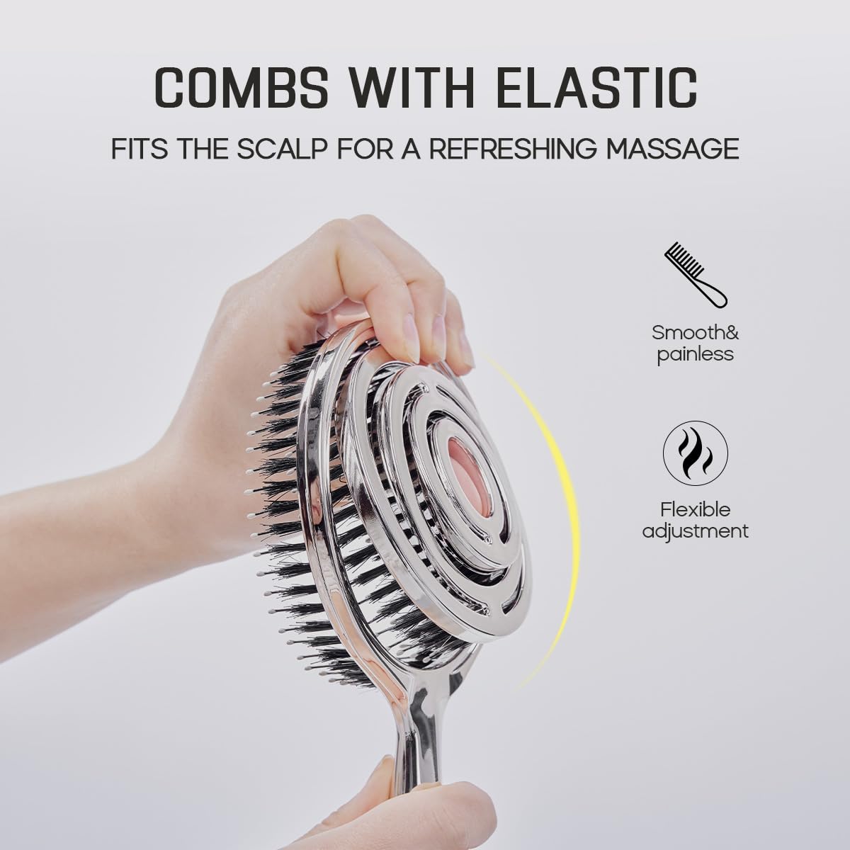 HALOVIDA brush usable on dry and wet hair for quick styling