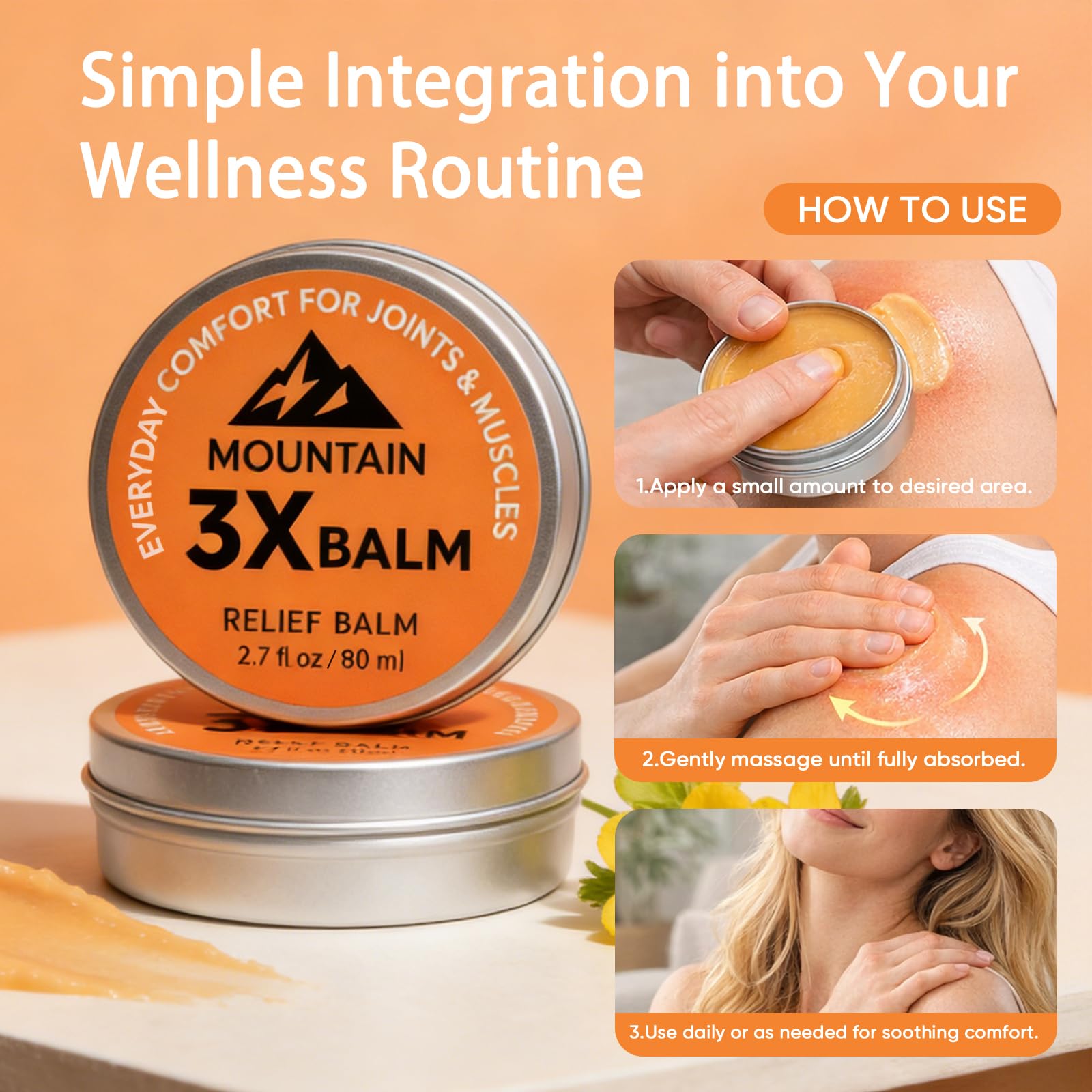 Halpilt Mountain 3X Relief Balm on shelf in compact 2.7 oz tube.