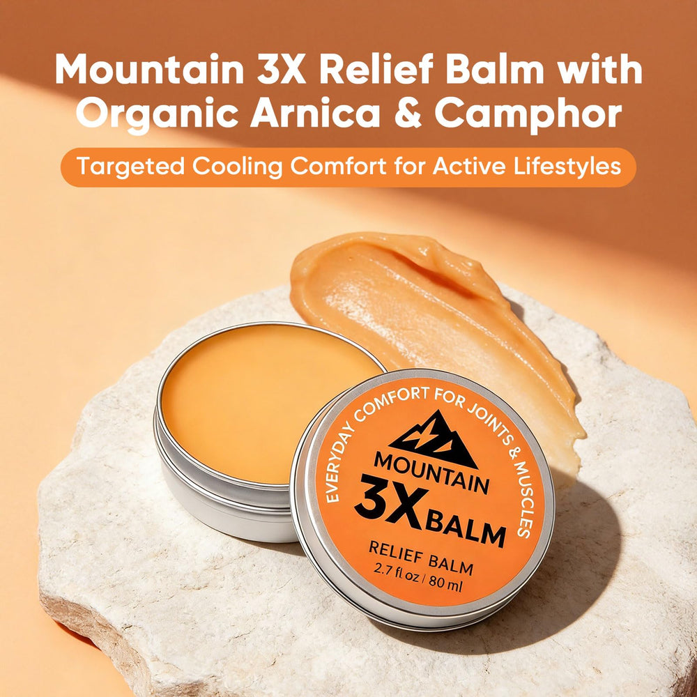 Halpilt Mountain 3X Relief Balm texture close-up emphasizing fast absorption.
