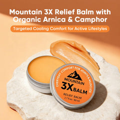 Halpilt Mountain 3X Relief Balm texture close-up emphasizing fast absorption.