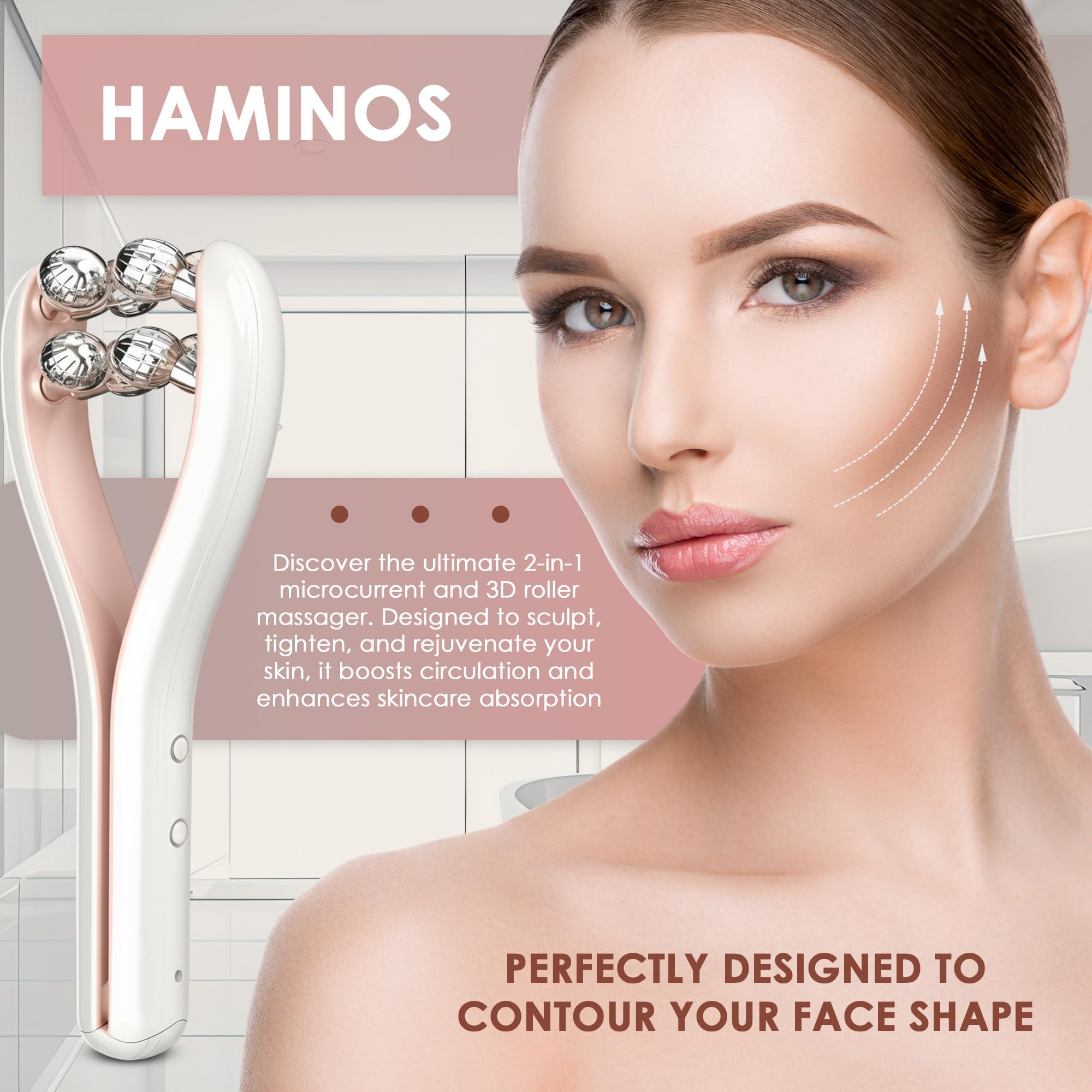 HAMINOS compact, travel-ready massager for home or gym.
