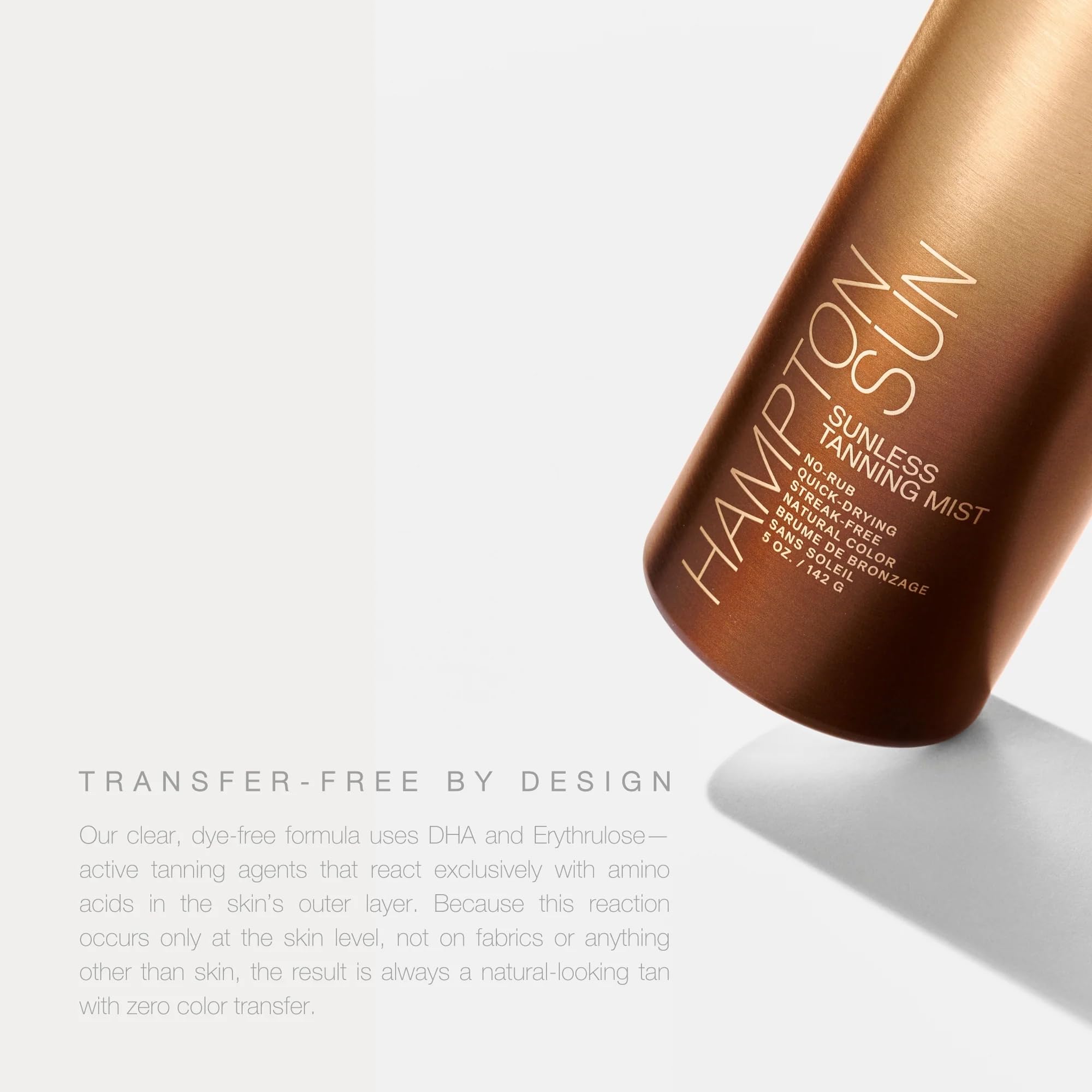 Hampton Sun Sunless Tanning Mist uses organic erythrulose for longer-lasting tone