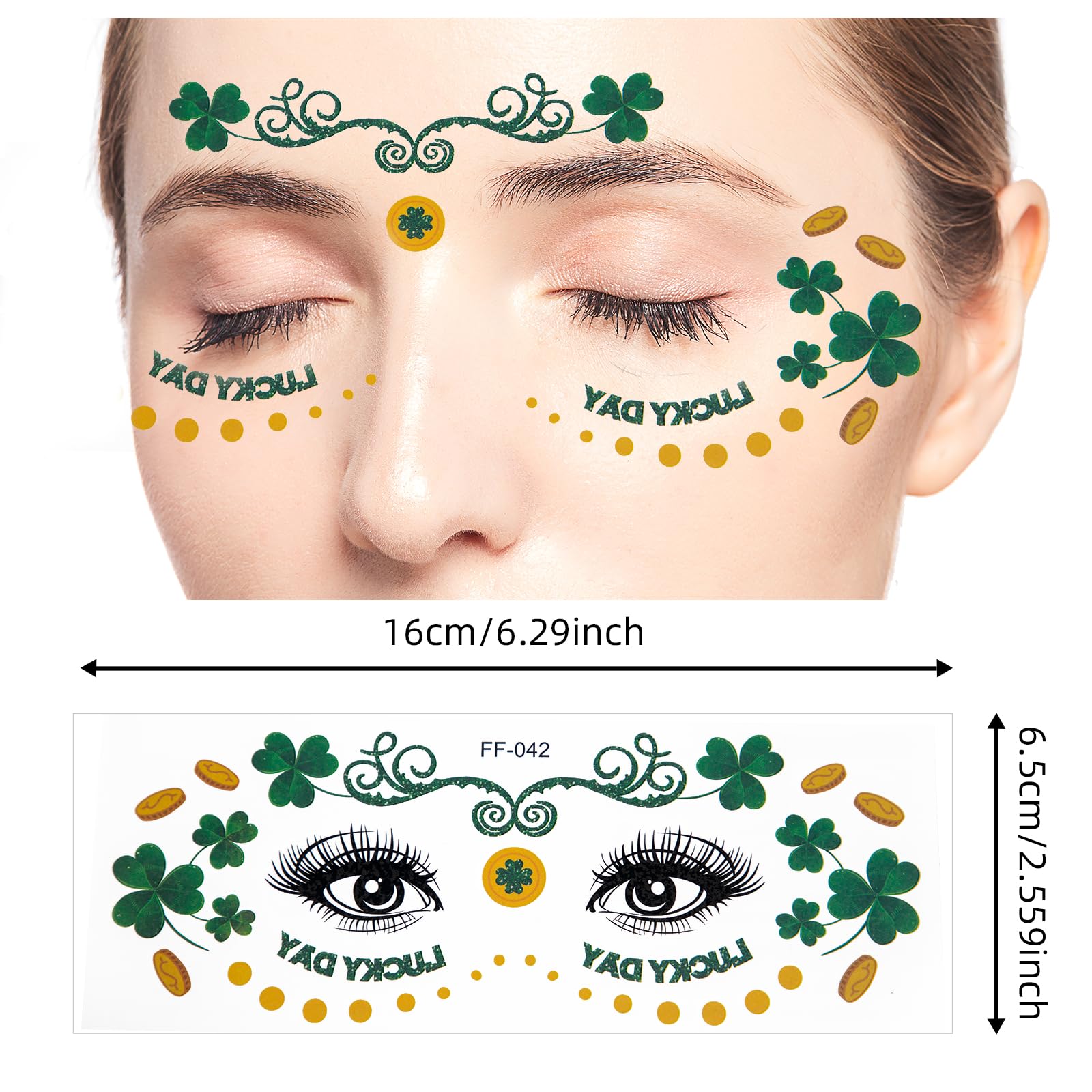 Hamiutci flower-and-clover tattoos sheet 5 add charm to costumes