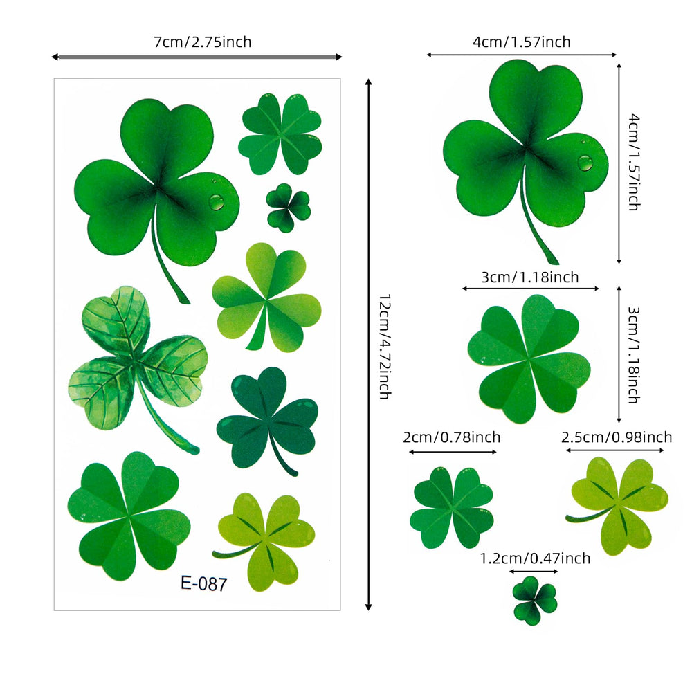 Hamiutci face sticker sheets for quick Patrick's Day makeup accents.