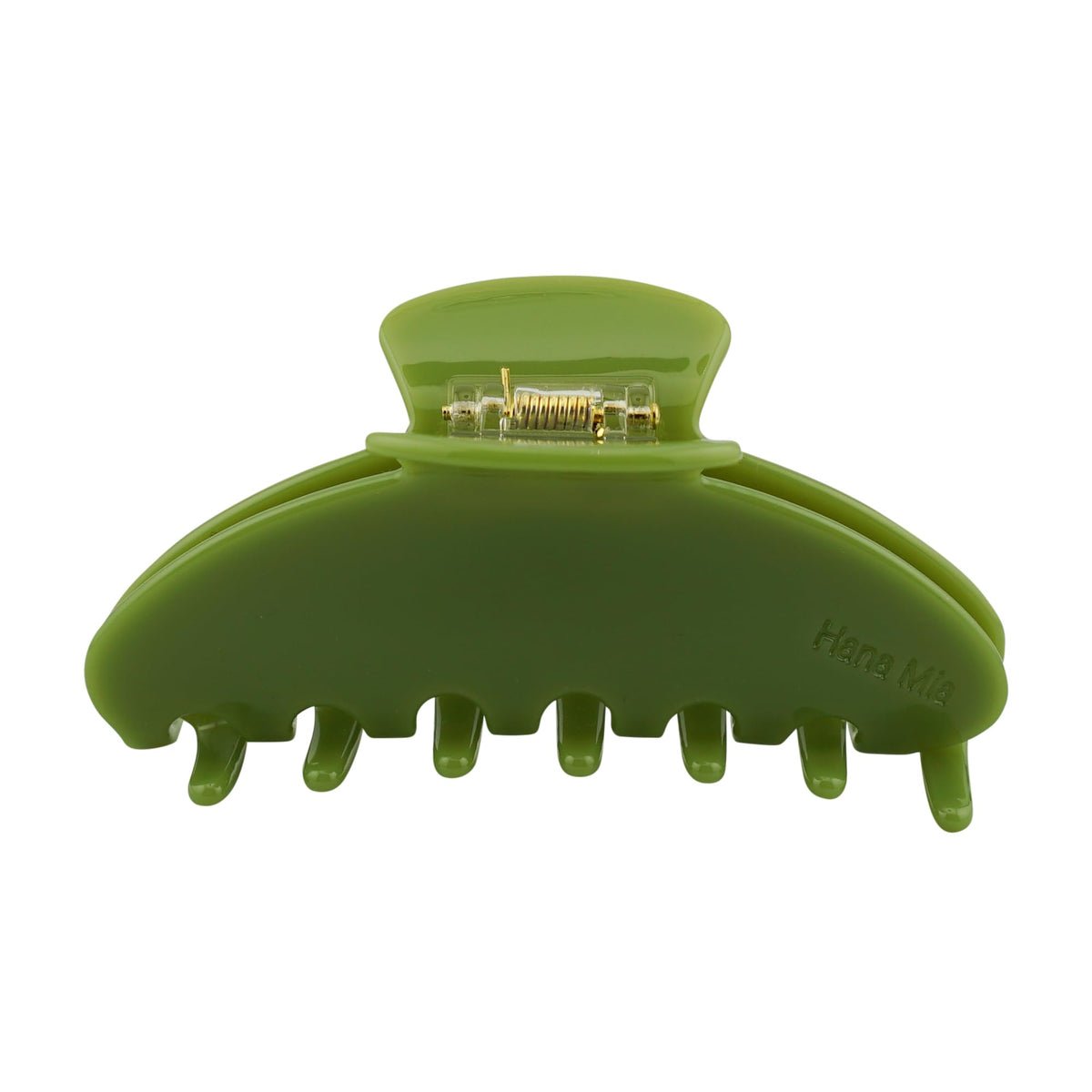 Hana Mia green claw clip large — secure half-up styling, no snag.