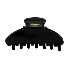 Hana Mia Luxury Black Claw Clip in 4 inch size for secure half-up styles.