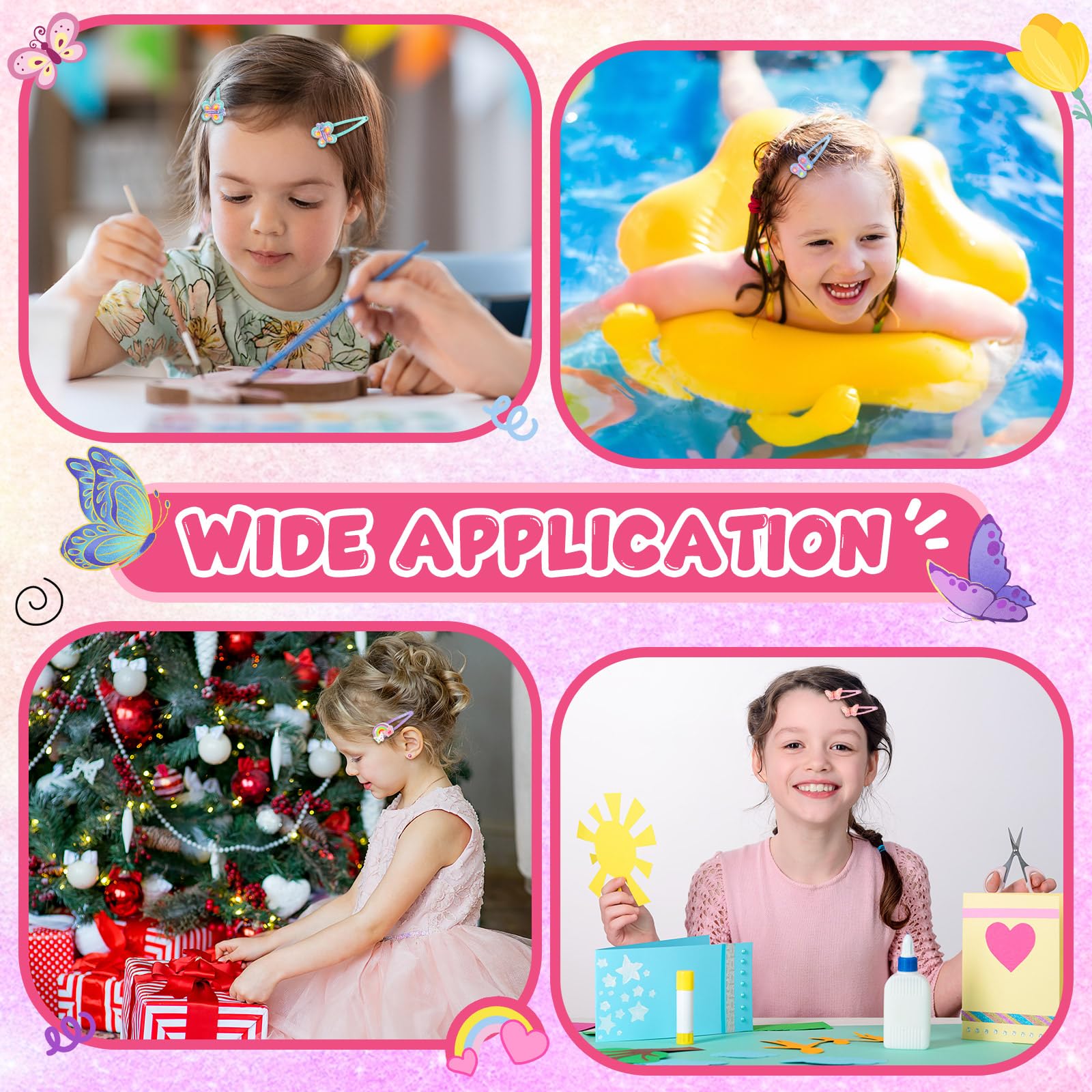Hanaive toddler girls hair accessory kit offers versatile styling.