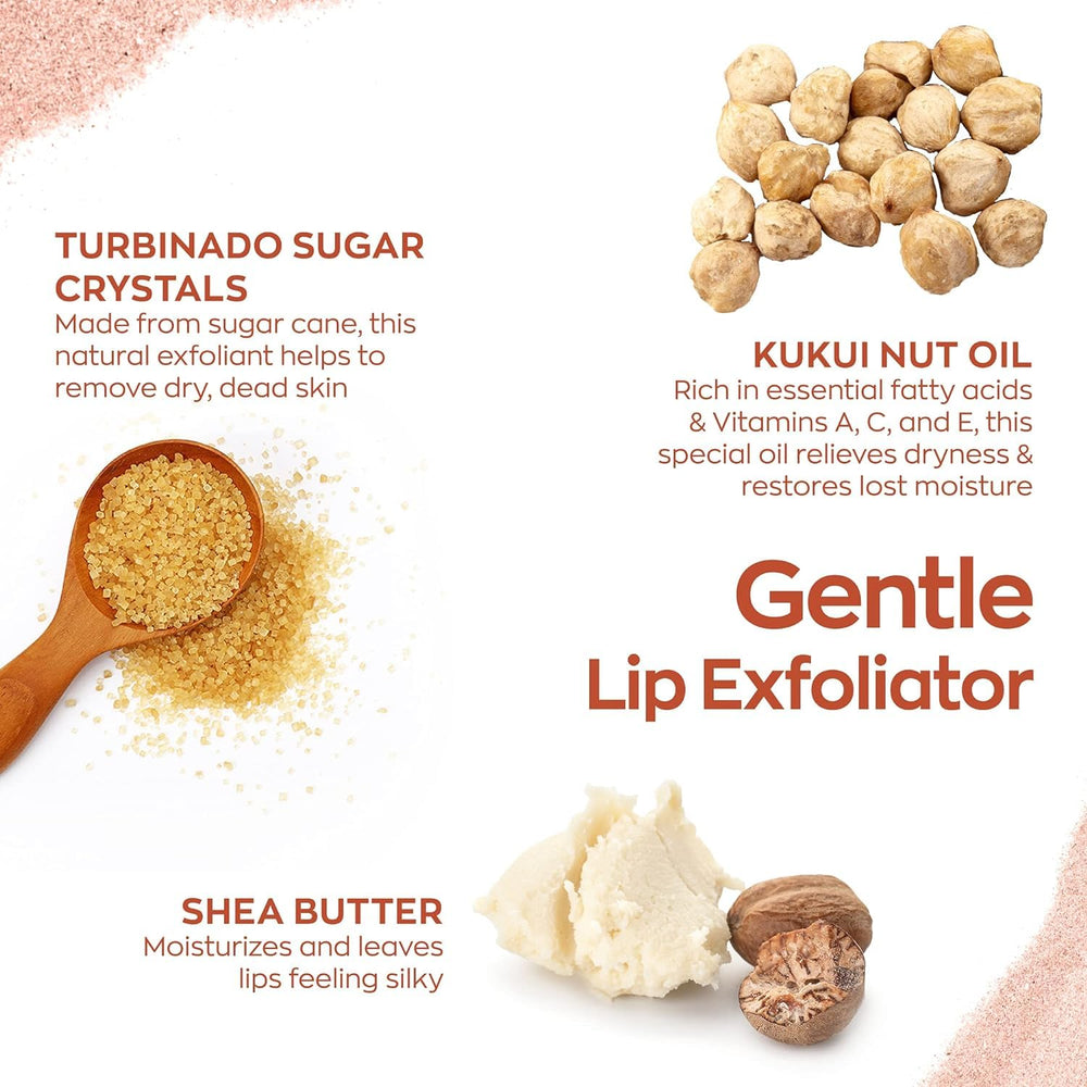 Hanalei labios hidratados tras exfoliar con azúcar