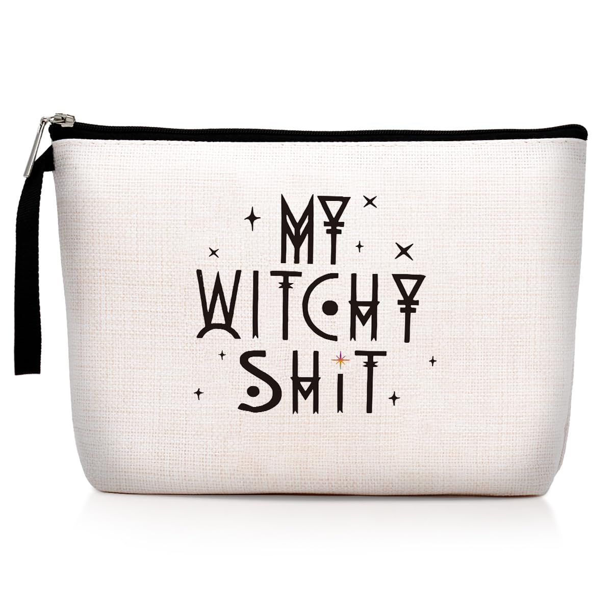 Hanamiya Na Witch Stuff makeup bag front view with bright print for stylish travel