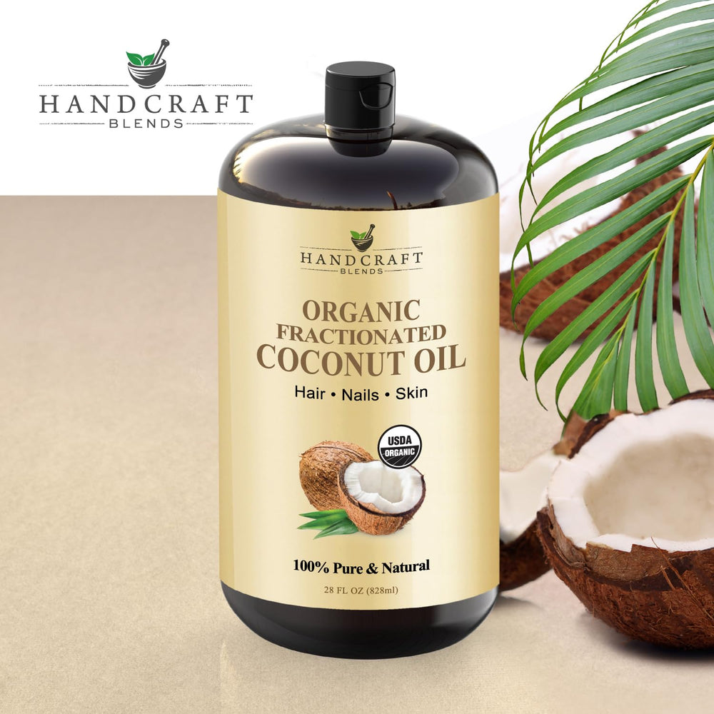 Handcraft Blends aceite coco fraccionado para cabello con brillo natural.