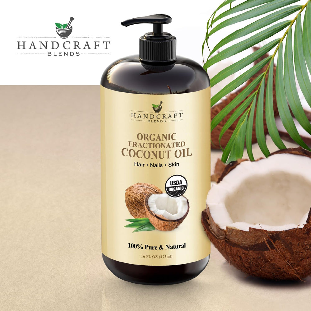 Handcraft Blends aceite de coco fraccionado, cuidado capilar para cabello suave y brillo