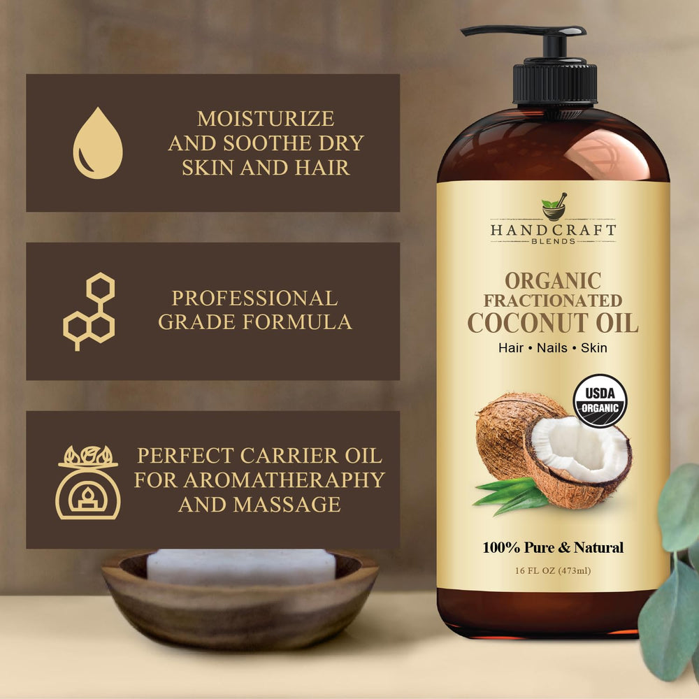 Handcraft Blends aceite de coco fraccionado, uso en masaje con base suave