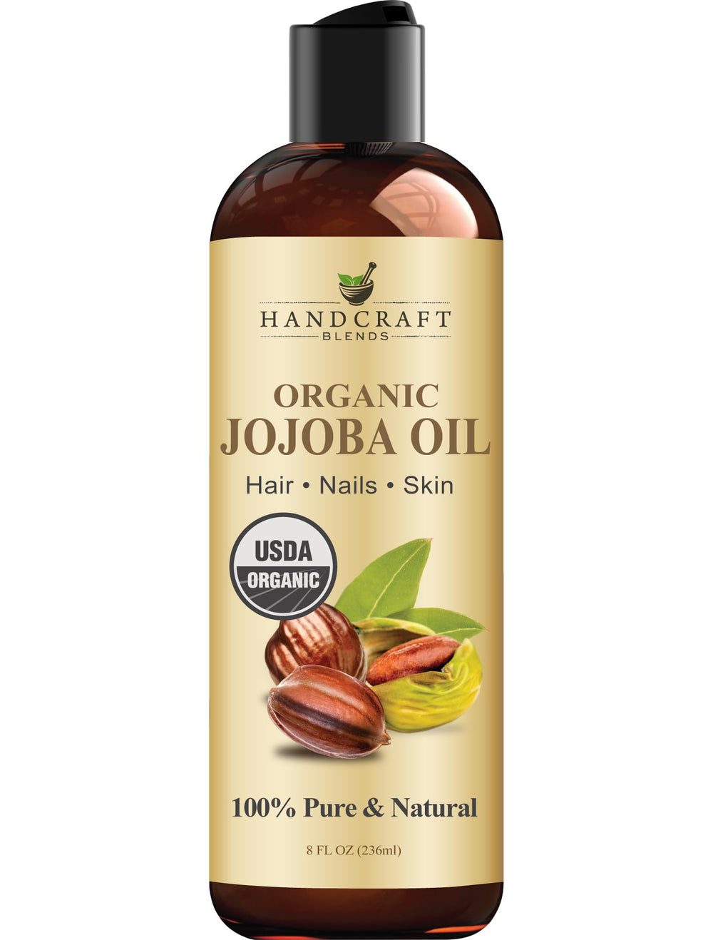Handcraft Blends Aceite de Jojoba prensado en frío; hidratación suave para piel.