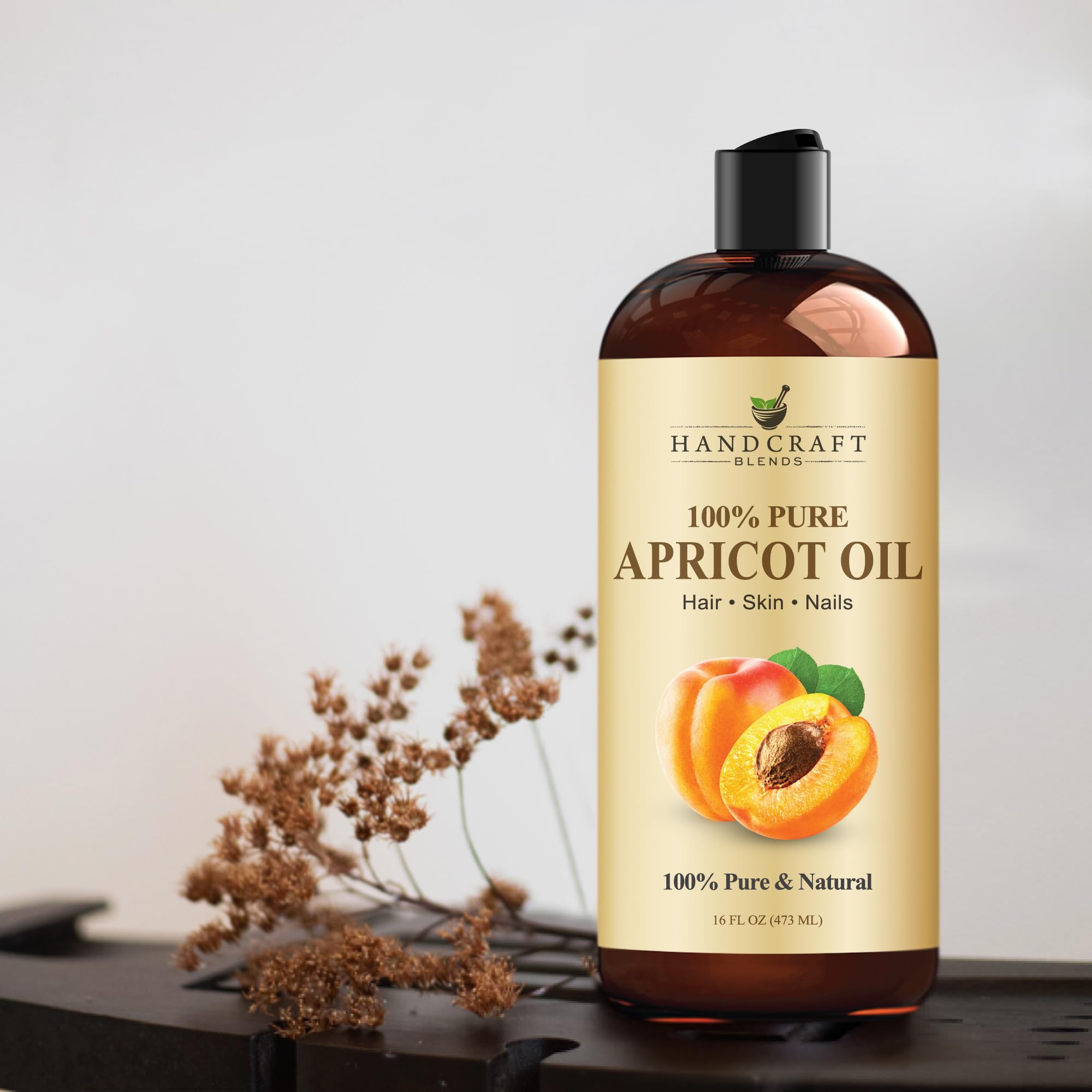 Handcraft Blends Apricot Kernel Oil massage application for smooth glide with essential oils