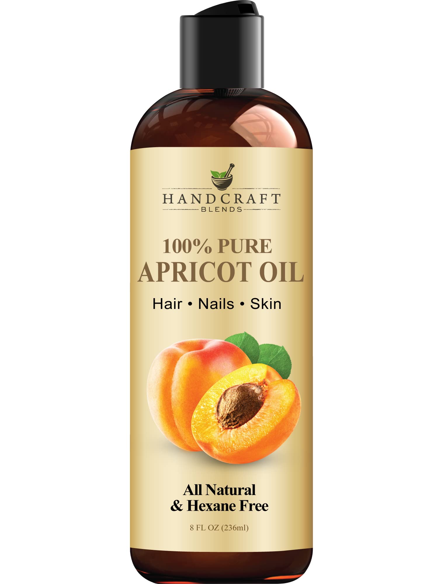 Handcraft Blends Apricot Kernel Oil bottle pour for smooth skin