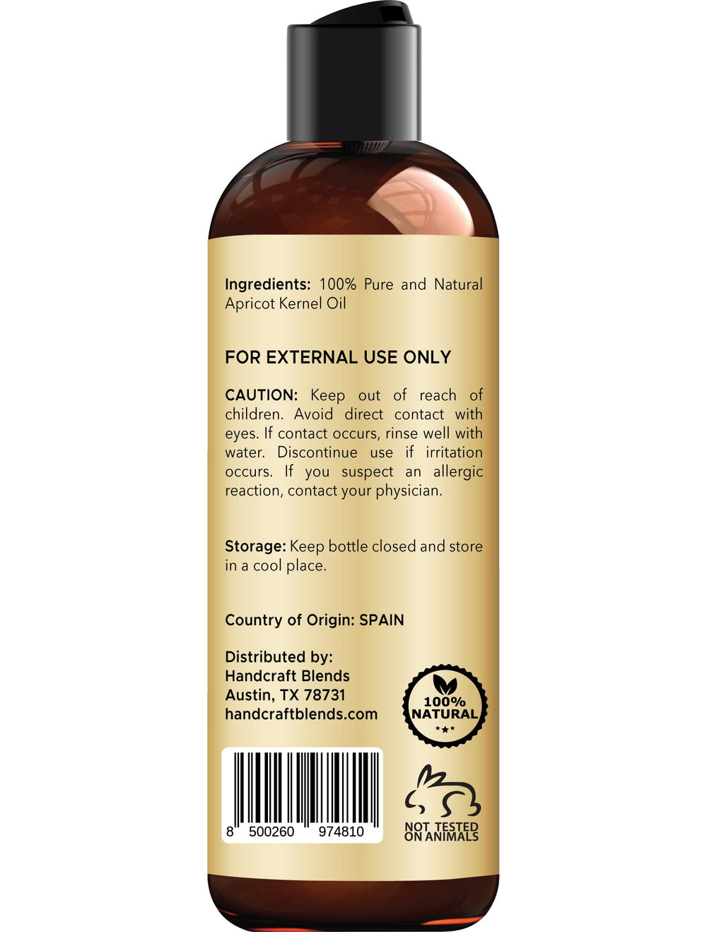 Handcraft Blends Apricot Kernel Oil hair shine and softness