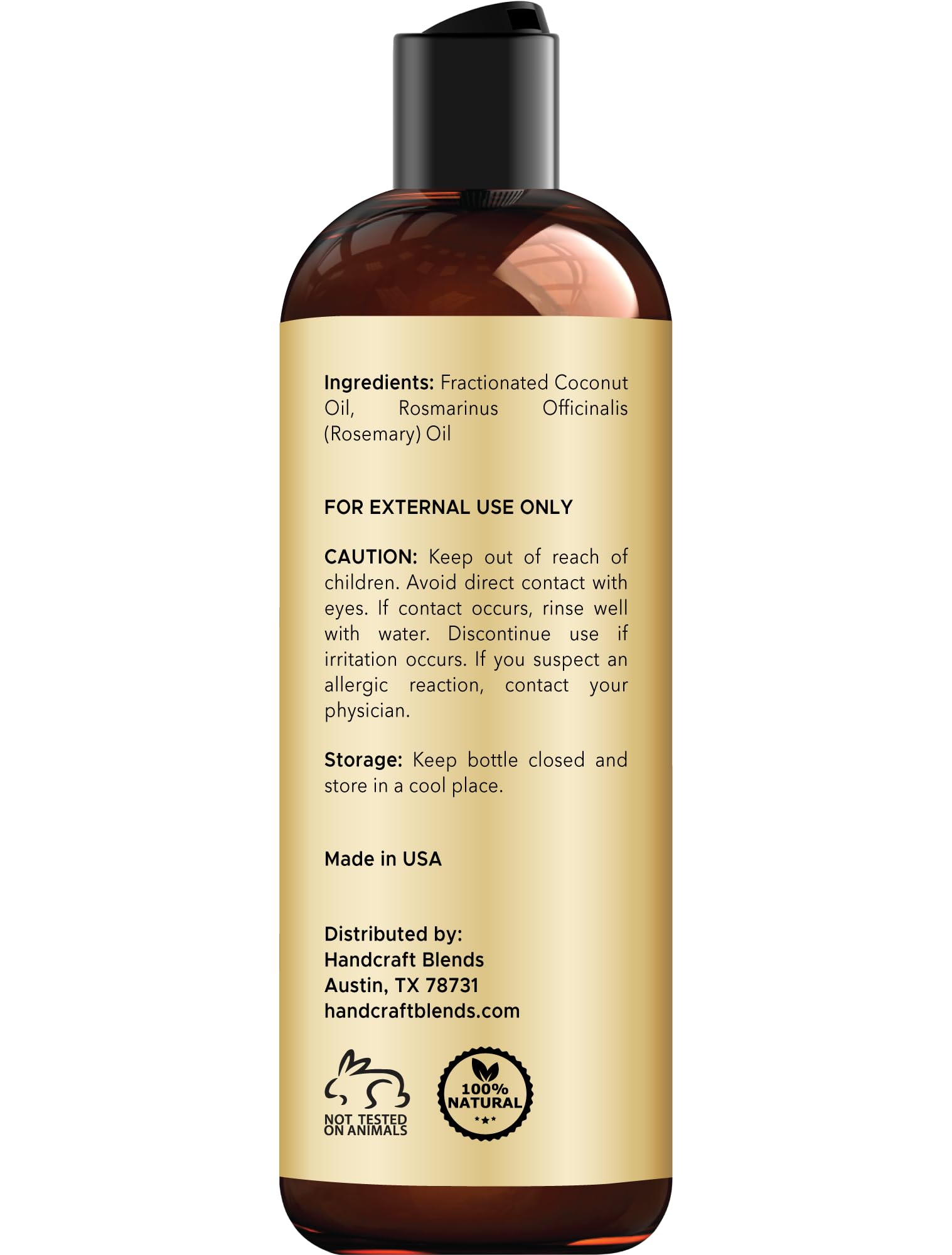 Handcraft Blends Aceite Coco Fraccionado para cabello, aporta brillo y nutrición.