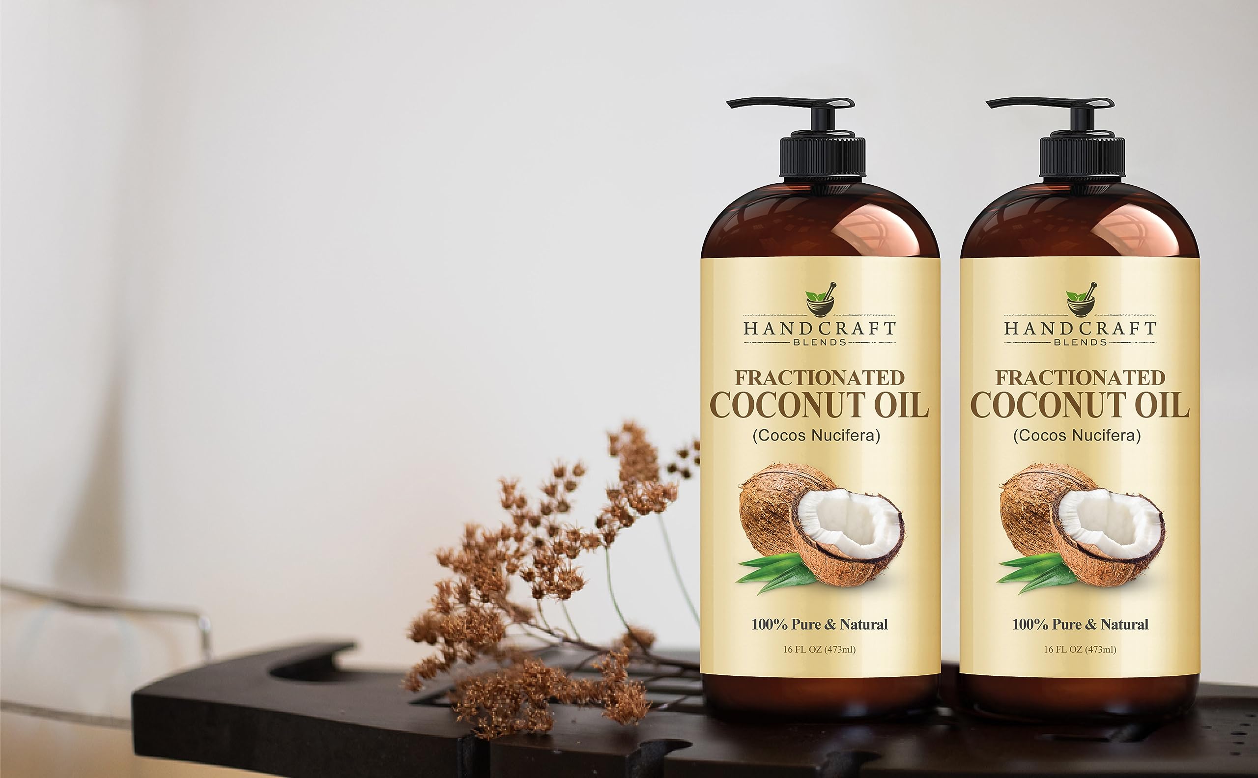Handcraft Blends fractionated coconut oil shown for pet care use on dogs and cats.