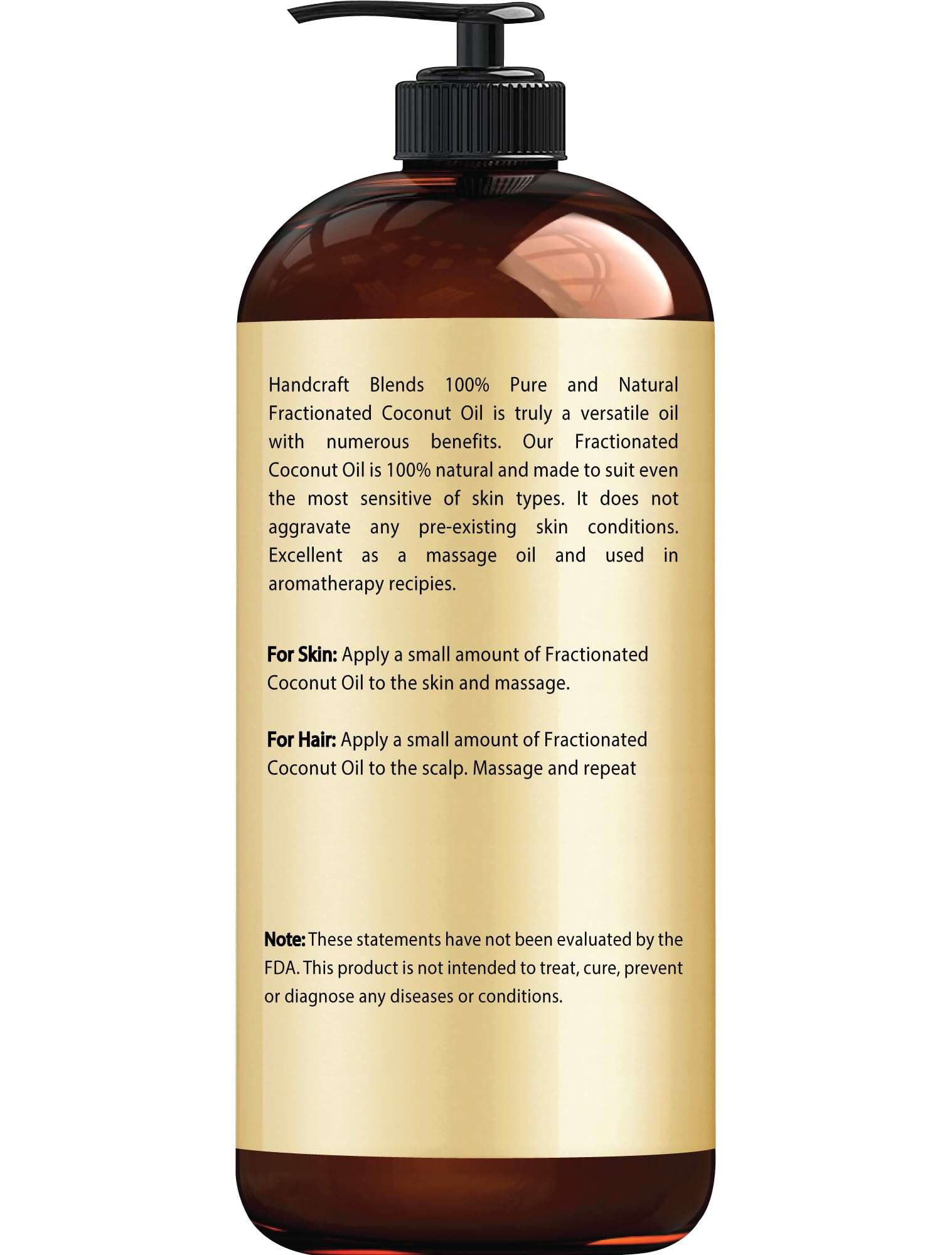 Close-up of Handcraft Blends fractionated coconut oil texture showing silky, non-greasy feel.