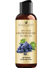 Handcraft Blends Grapeseed Oil bottle close-up for skin hydration.