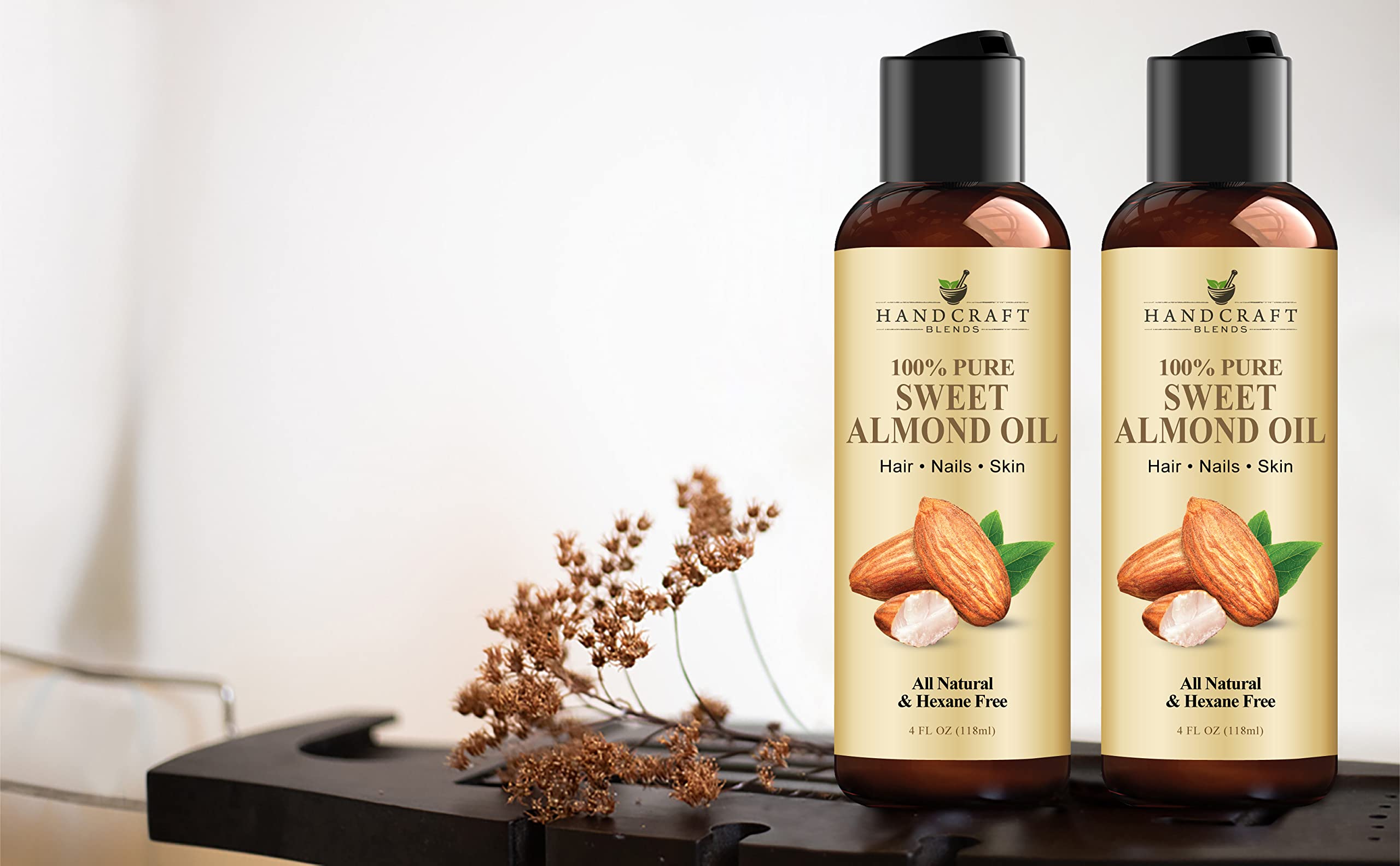 Cruelty free Handcraft Blends almond oil logo signals ethical sourcing
