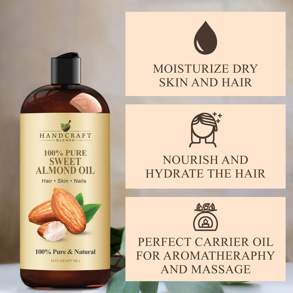 Handcraft Blends Sweet Almond Oil for hair and scalp nourishment