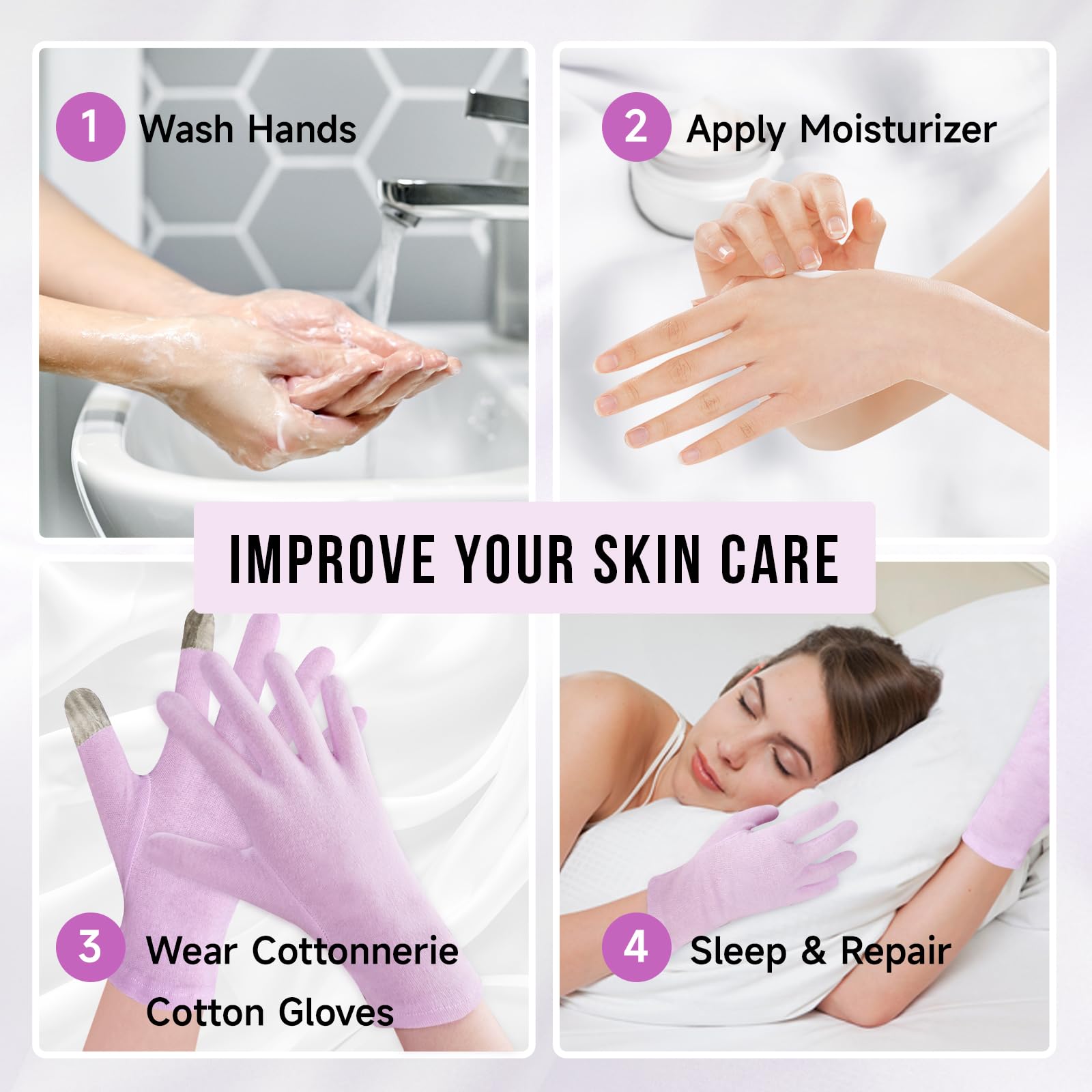 HandLove manos suaves al despertar, efecto relajante nocturno.