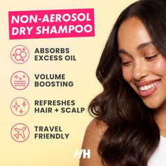 Handmade Heroes dry shampoo powder absorbs oil for refreshed roots.