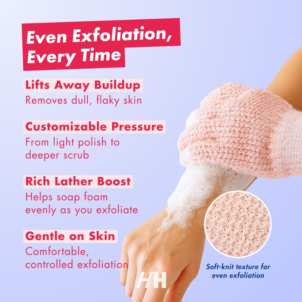Handmade Heroes Tough Love: guantes exfoliantes para cuerpo, preparan la piel para el cuidado posterior.