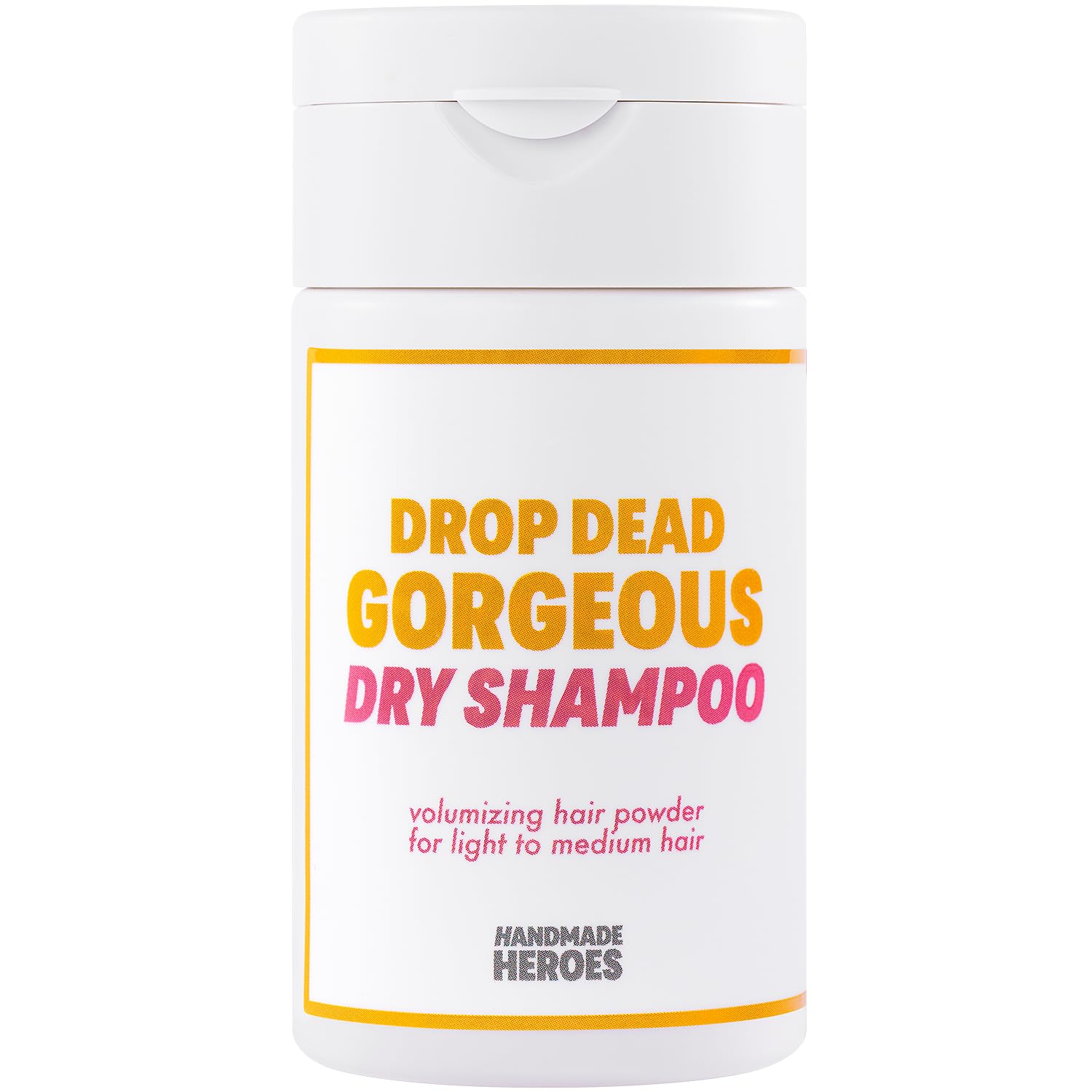Handmade Heroes non-aerosol dry shampoo powder for light hair adds volume