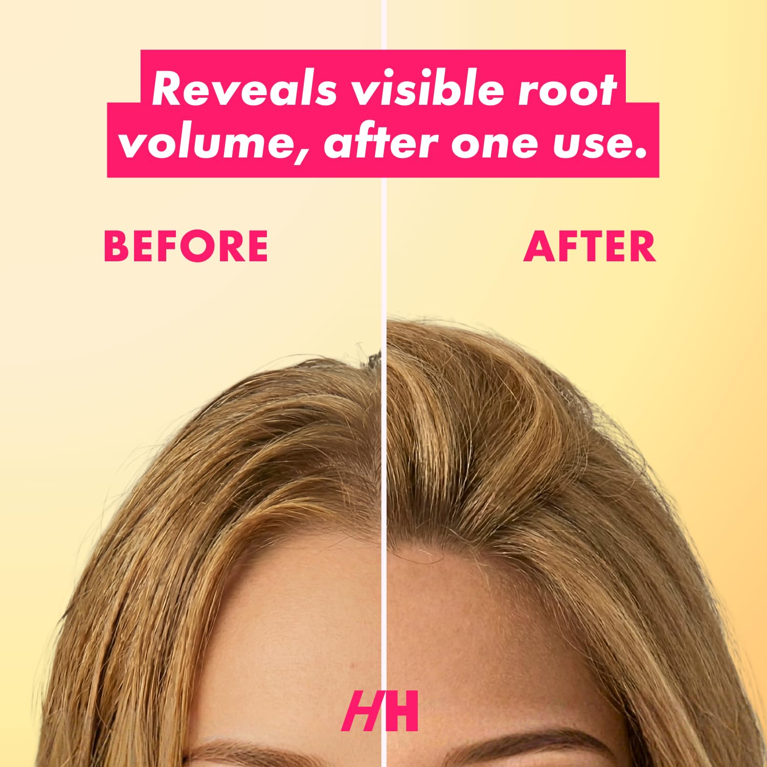 Handmade Heroes dry shampoo roots application demonstrates quick refresh for everyday hair.
