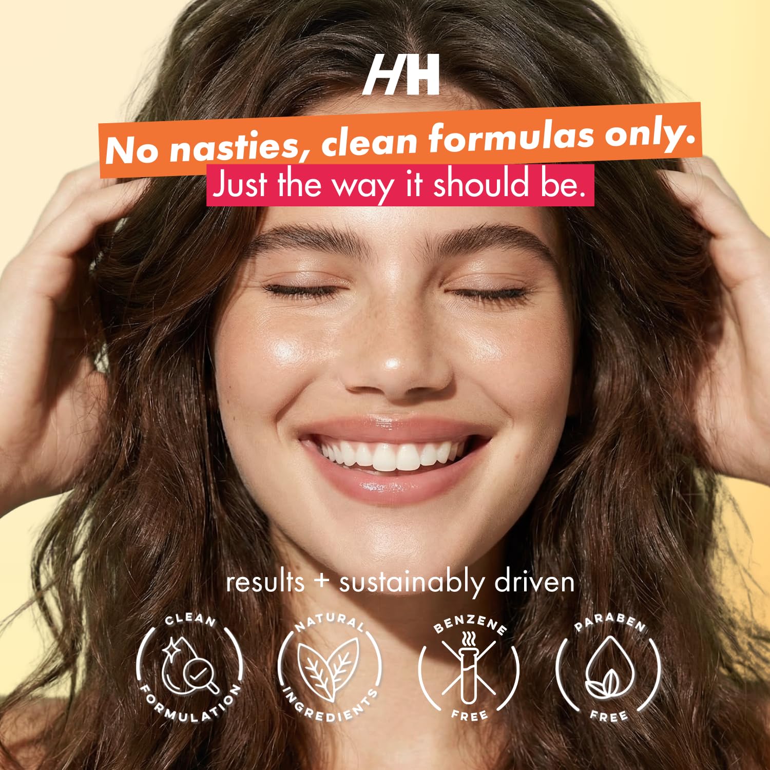 Handmade Heroes no-water application to degrease and volumize hair.